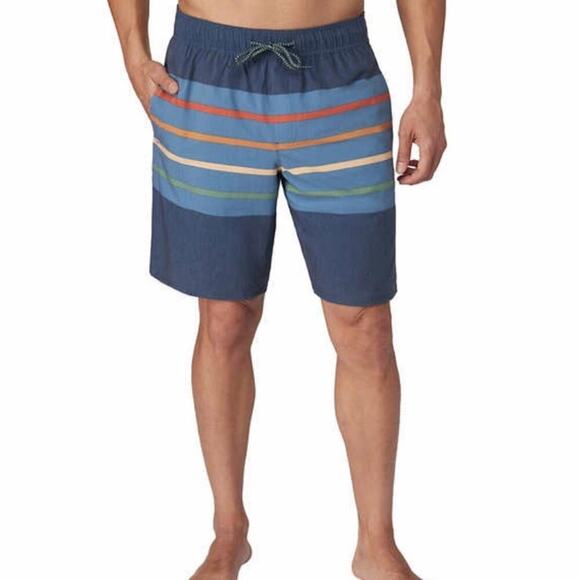 Hang Ten Men's Swimwear Trunks Shorts Blue Stripe Size XL NWT - Picture 4 of 7